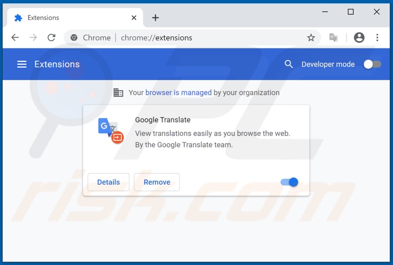 Eliminando los anuncios de Falso Google Translate de Google Chrome paso 2