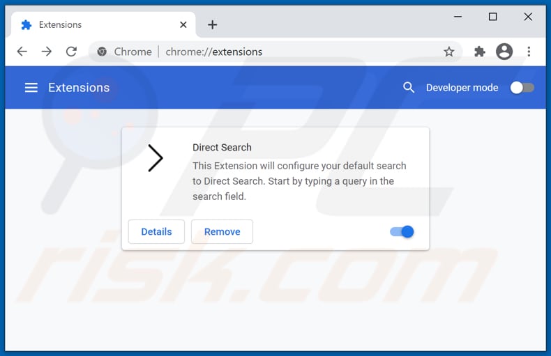 Eliminando las extensiones de Google Chrome relacionadas con search-direct.net