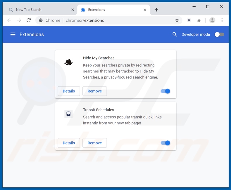 Eliminación de las extensiones de Google Chrome relacionadas con fxsmash.xyz
