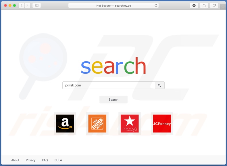 Secuestrador de navegadores searchmy.co en una computadora Mac