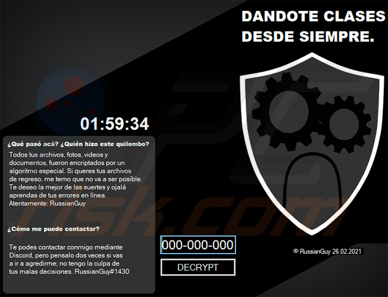 WormLocker ransomware Bloqueo de pantalla en español