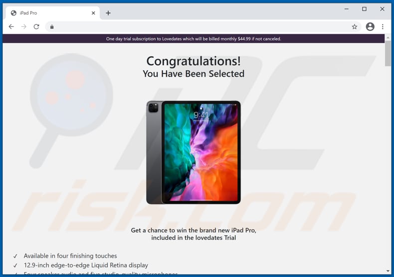 Estafa Chance To Win The New iPad Pro