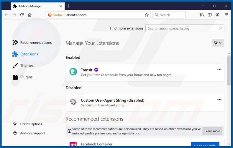 Eliminando los anuncios de la estafa SAFEMOON Giveaway de Mozilla Firefox paso 2