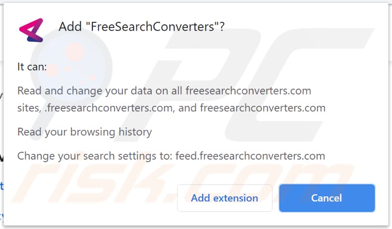 Notificación de secuestrador de navegador FreeSearchConverters
