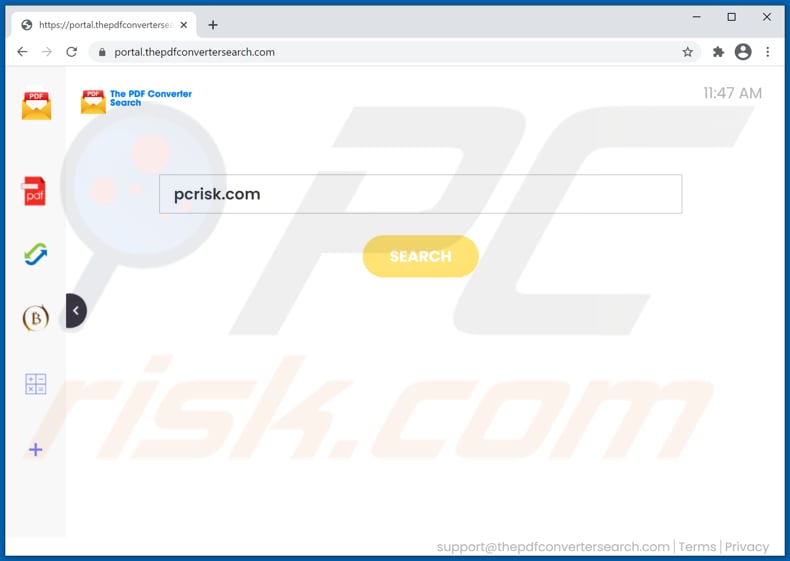 Secuestrador de navegadores thepdfconvertersearch.com