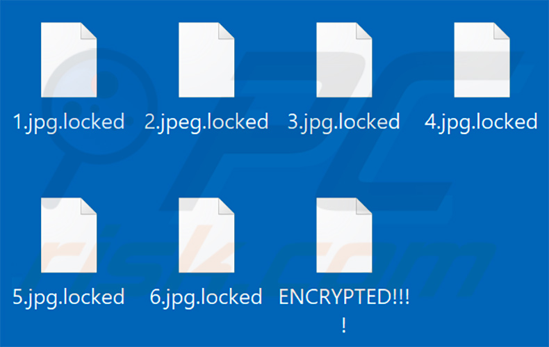 Archivos encriptados por el ransomware Chaos (extensión .locked)