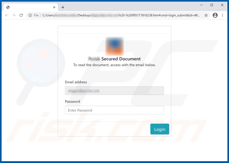 Adjunto de phishing de correo electrónico de estafa de RingCentral