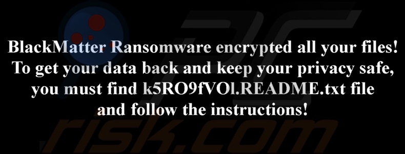 Fondo de pantalla del ransomware BlackMatter