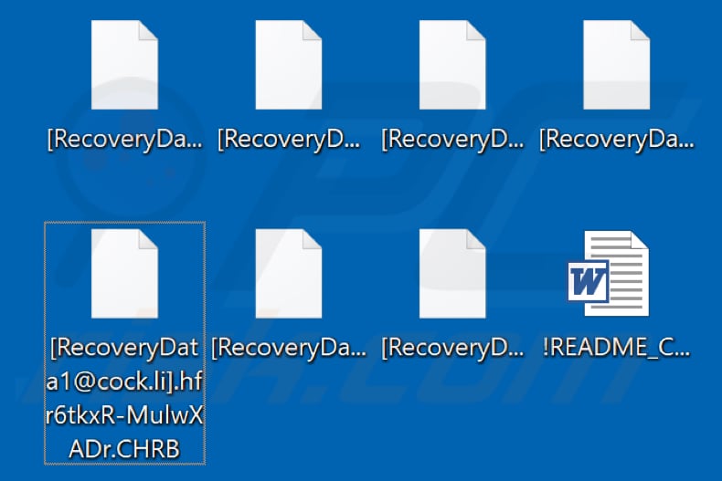 Archivos encriptados por el ransomware CHRB (extensión .CHRB)