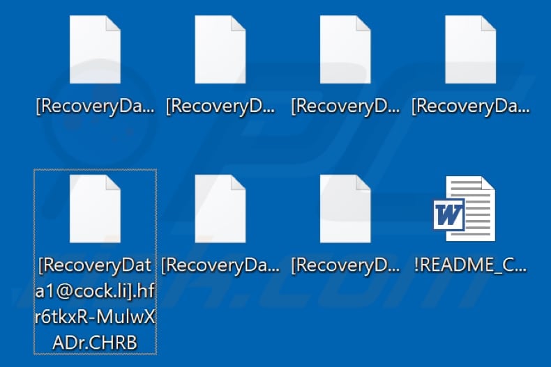 Archivos encriptados por el ransomware CHRB (extensión .CHRB)