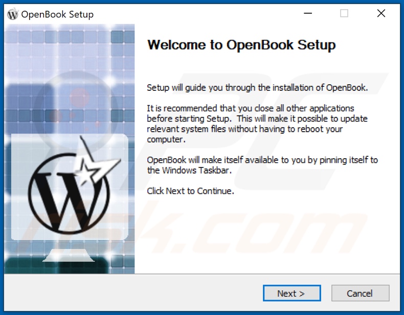 Instalador de adware OpenBook