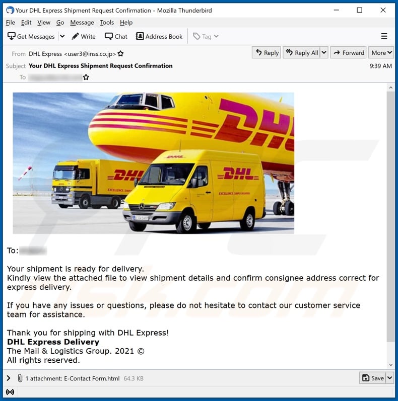 Campaña de spam por correo electrónico 