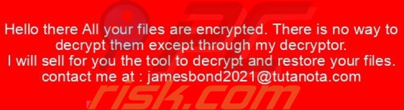 Fondo de pantalla del ransomware JamesBond