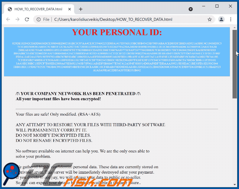 nota de rescate del ransomware marlock en imagen gif
