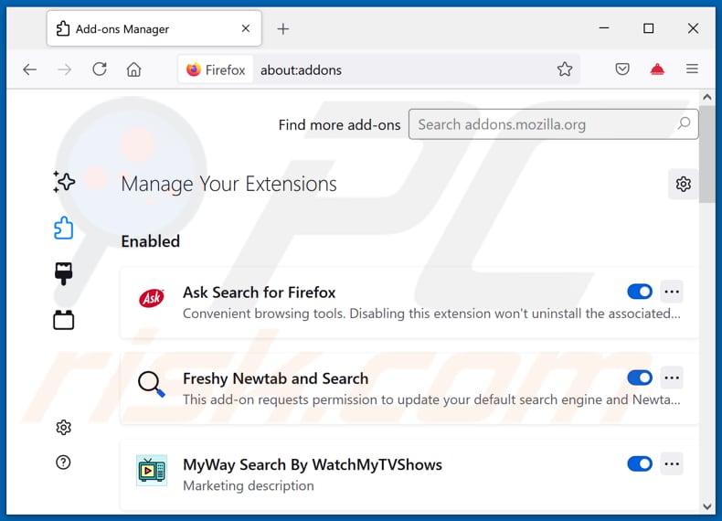 Eliminando las extensiones relacionadas a togosearching.com de Mozilla Firefox