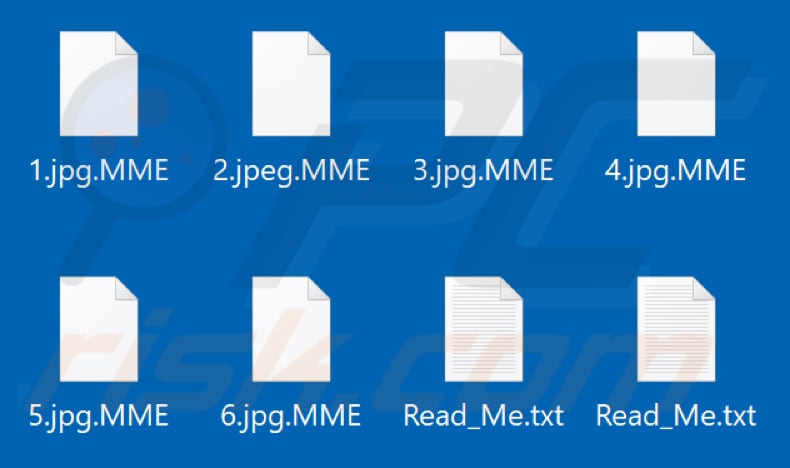 Archivos encriptados por el ransomware MME (extensión .MME)