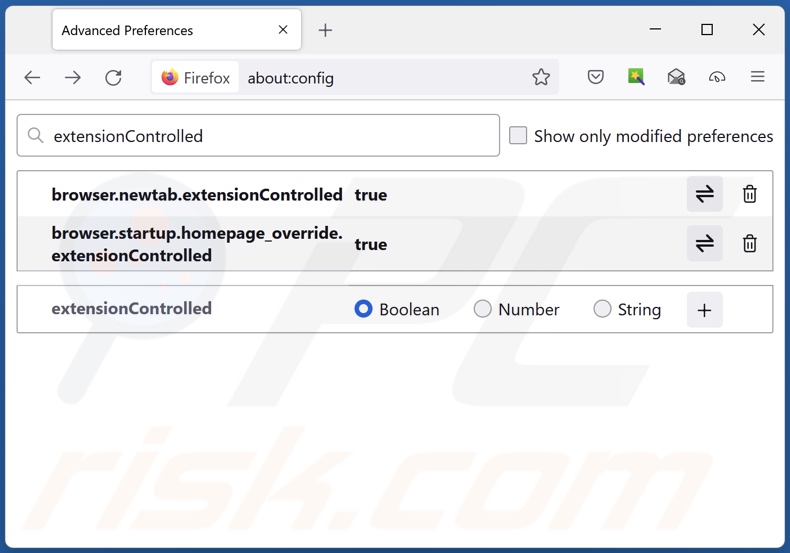 Eliminando musttrust[.]xyz del motor de búsqueda predeterminado de Mozilla Firefox