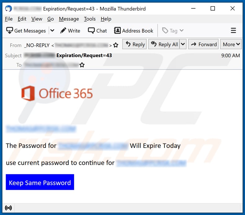 Estafa de email de Office 365