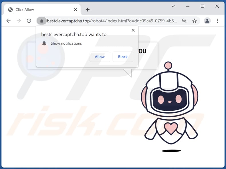 Redirecciones emergentes de bestclevercaptcha[.]top