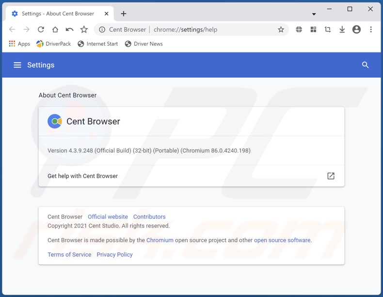 Cent Browser información detallada