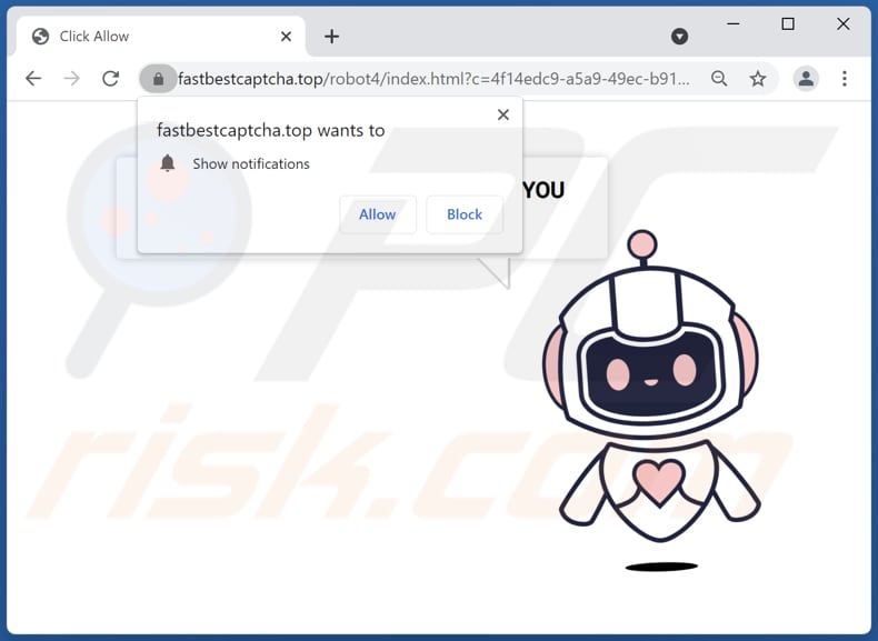 Redirecciones emergentes de fastbestcaptcha[.]top