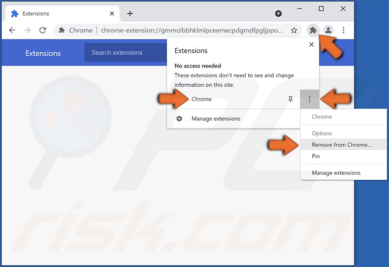 Ginmule.xyz promueve la eliminación manual del secuestrador de navegador