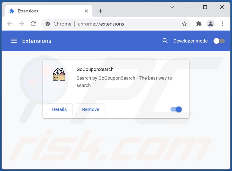 Eliminando las extensiones de Google Chrome relacionadas con gocouponsearch.com