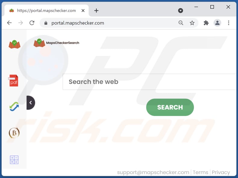 Secuestrador de navegadores mapschecker.com