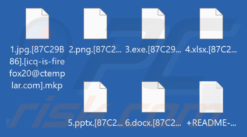 Archivos encriptados por el ransomware Mkp (extensión .mkp)