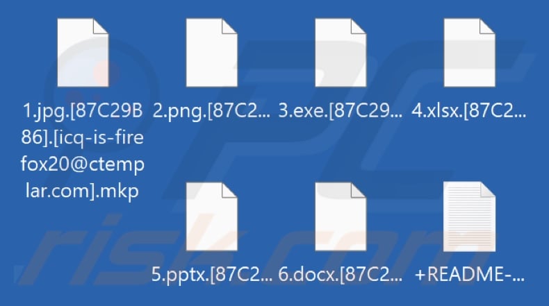 Archivos encriptados por el ransomware Mkp (extensión .mkp)