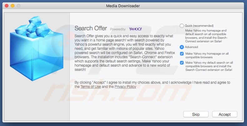 Instalador de secuestrador de seach.yahoo.com mac