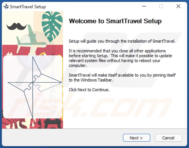 Instalador del adware SmartTravel