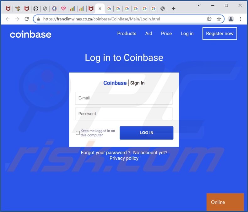 Estafa Coinbase