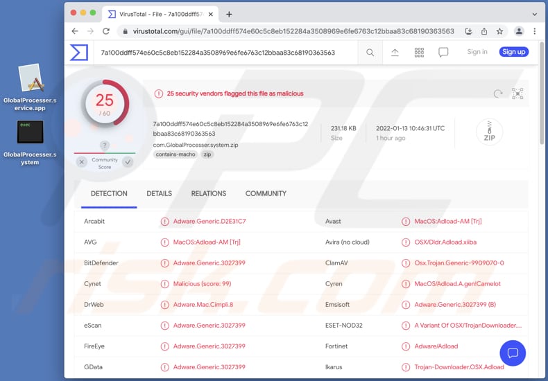 Adware GlobalProcesser