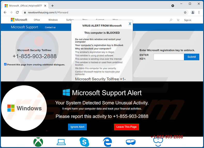 Microsoft Support Alert estafa emergente (2022-02-10)