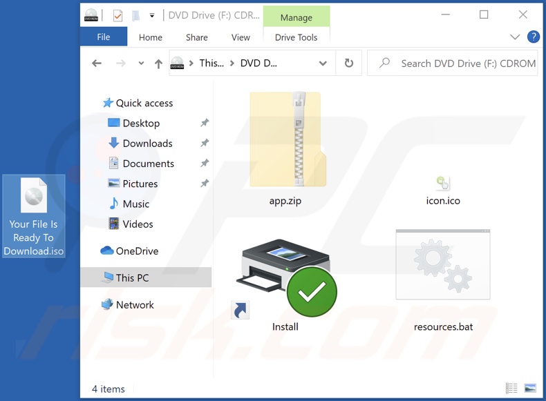 Contenido del instalador de adware Bloom