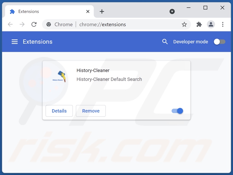Eliminando las extensiones de Google Chrome relacionadas con history-cleaner.xyz