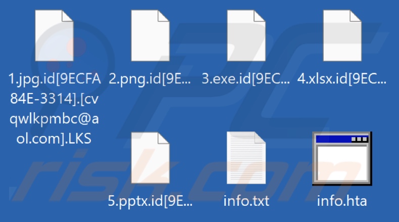 Archivos encriptados por el ransomware LKS (extensión .LKS)