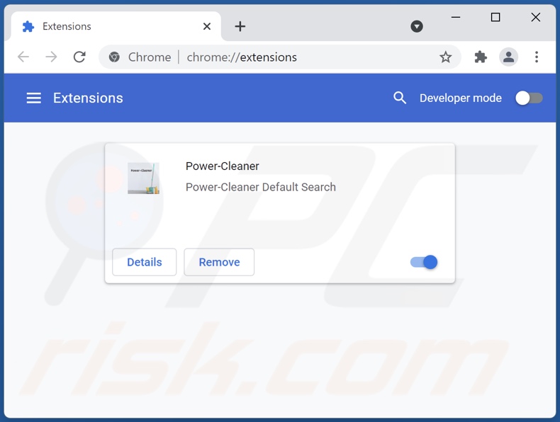 Eliminando las extensiones de Google Chrome relacionadas con power-cleaner.xyz