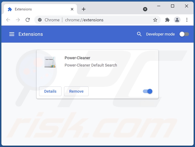 Eliminando las extensiones de Google Chrome relacionadas con power-cleaner.xyz
