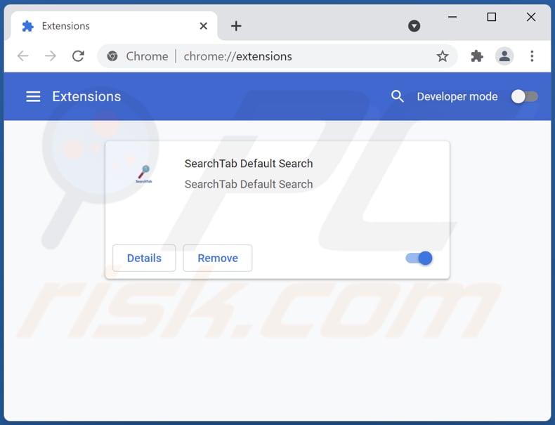 Eliminando las extensiones de Google Chrome relacionadas con searchtab.xyz