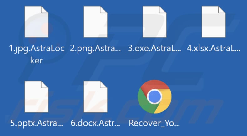 Archivos encriptados por AstraLocker 2.0 (extensión .AstraLocker)