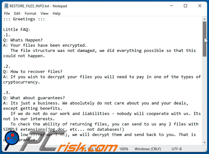 Mensaje de demanda de rescate del ransomware Phmqdw (_readme.txt) GIF
