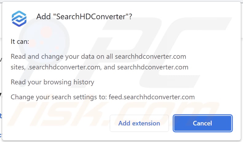 Notificación del navegador SearchHDConverter