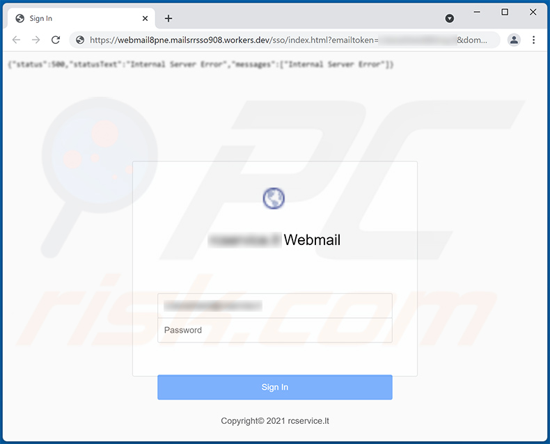 Sitio de phishing promocionado a través de spam con temática de correo electrónico pendiente