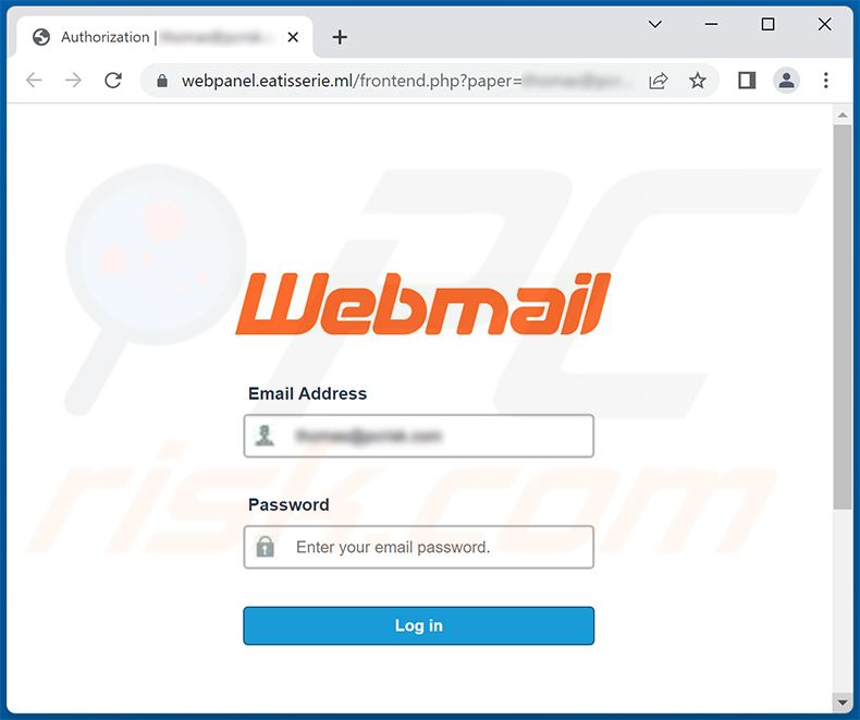 Sitio de phishing promocionado a través de spam temático de correo no entregado (2022-04-26)