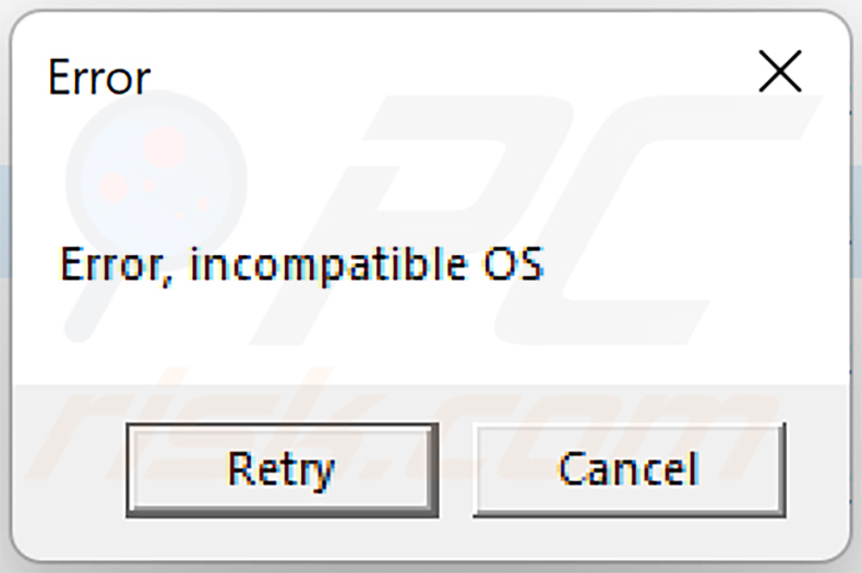 Mensaje de error de ChromeLoader - SO incompatible
