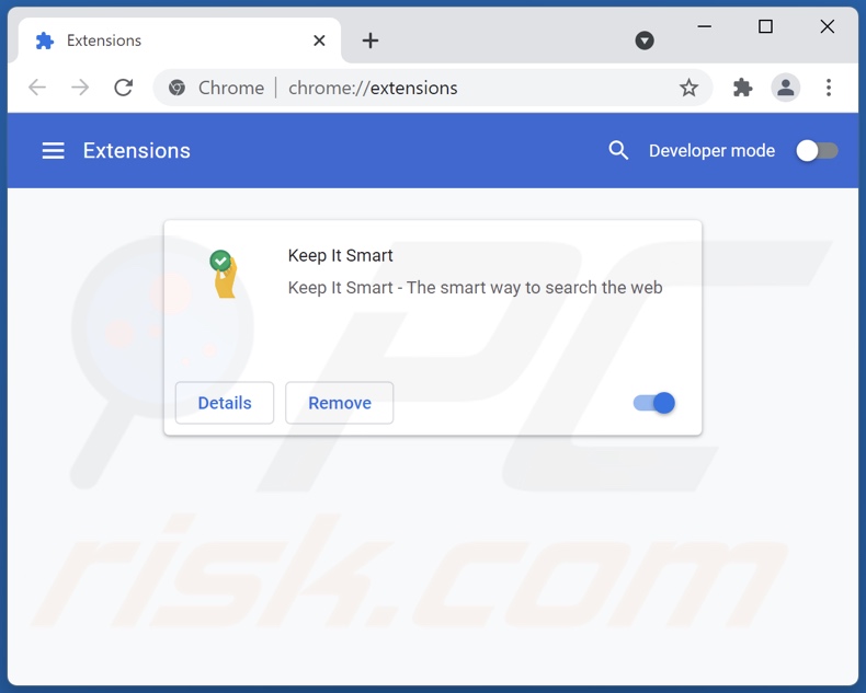 Eliminar las extensiones de Google Chrome relacionadas con keepitsmart.today