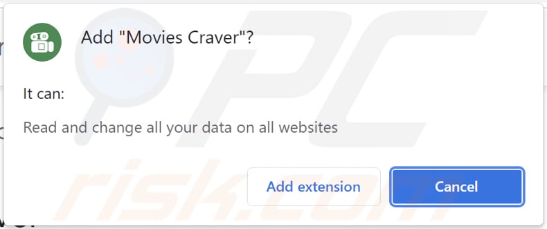 notificación del navegador del adware Movies Craver