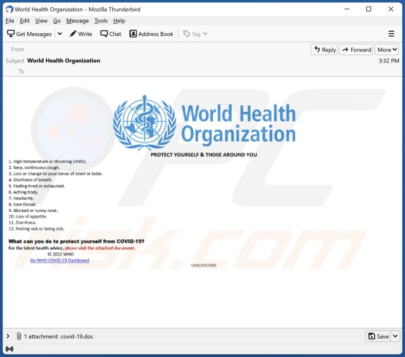 Email utilizado para la distribución de malware Nerbian RAT